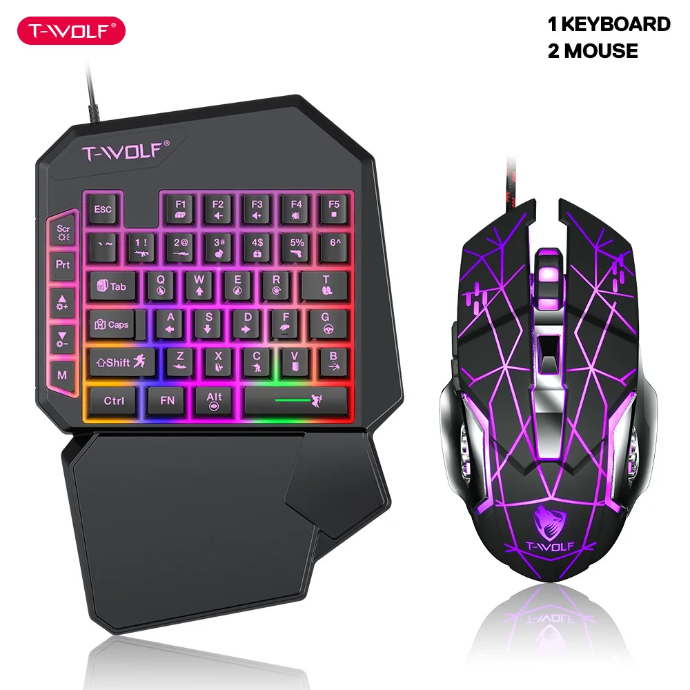 Gaming Keyboard Mouse And Headset Combo - T-WOLF TF900 ensemble de trônes de