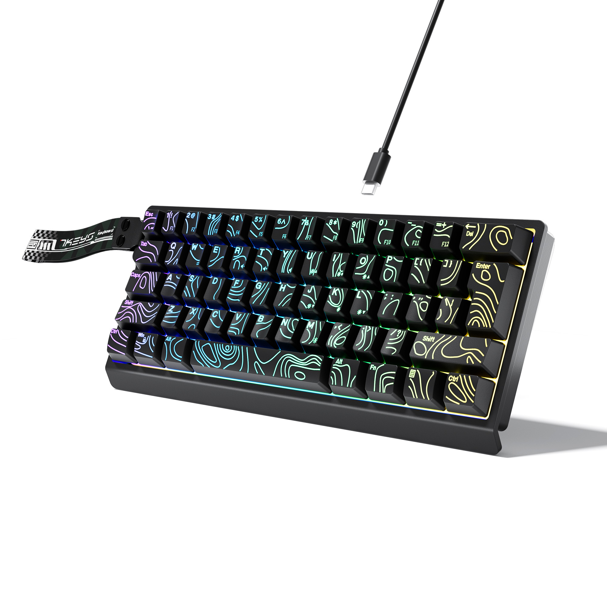 Gaming Keyboard Thocky - Clavier filaire compact 60% avec rétroéclairage