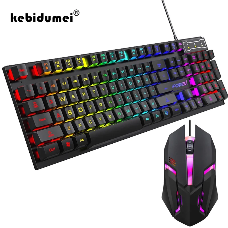 Gaming Keyboard Thocky - Clavier mécanique rétroéclairé à 104 touches,