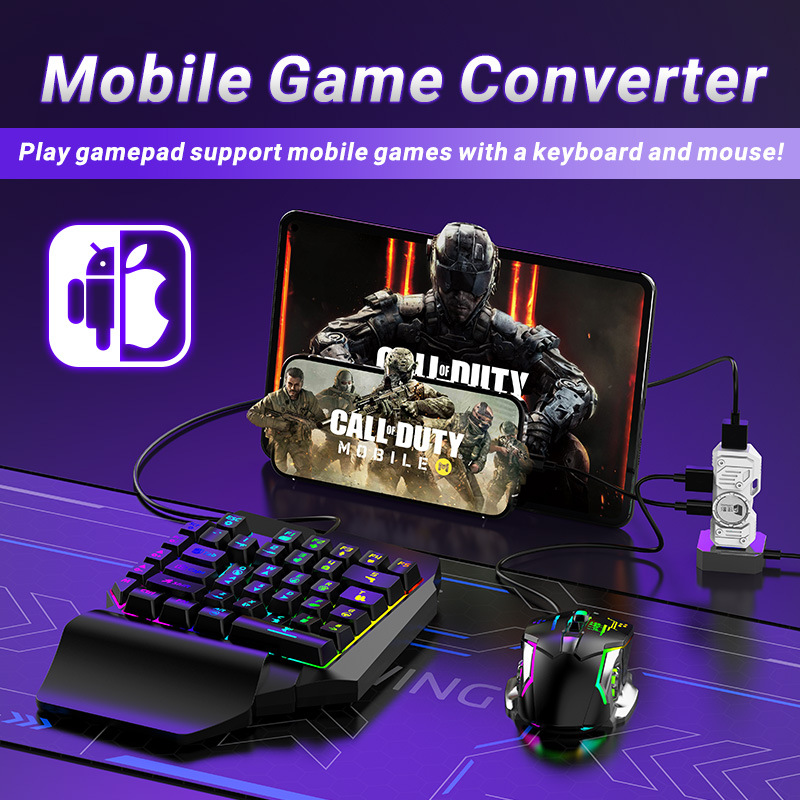 Gaming Keyboard Mouse And Headset Combo - Kit de conversion de jeux mobiles,
