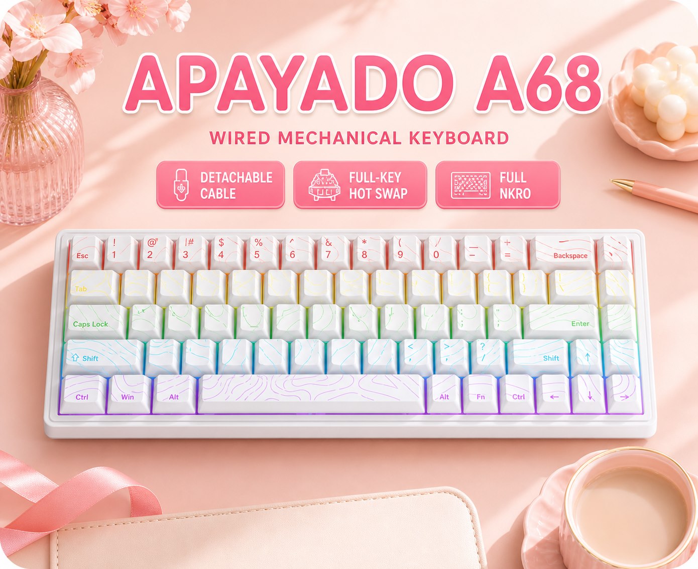 Clavier mécanique filaire APAY - Gaming Keyboard Blue Switches avis et prix