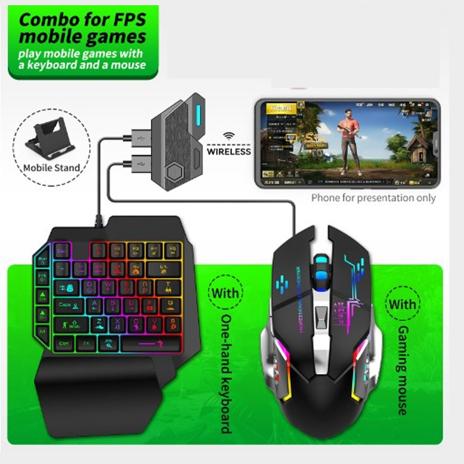 Ensemble convertisseur clavier - Gaming Keyboard Mouse And Headset Combo avis et prix