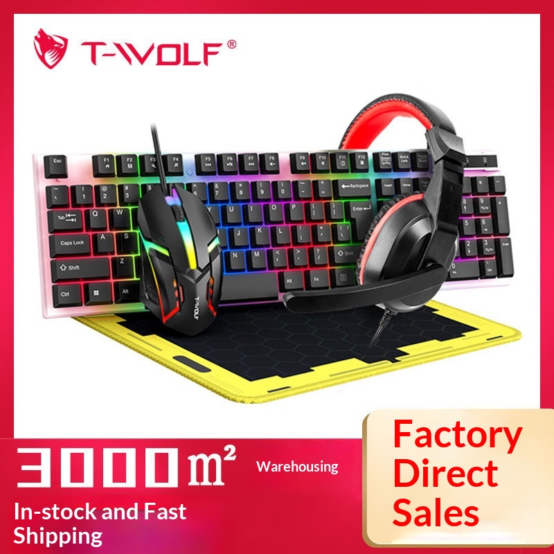 Combo de jeu espagnol T-Wolf T - Gaming Keyboard Mouse And Headset Combo avis et prix