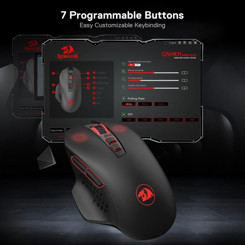Souris de jeu sans fil Redrago - Gaming Keyboard Mouse And Headset Combo avis et prix