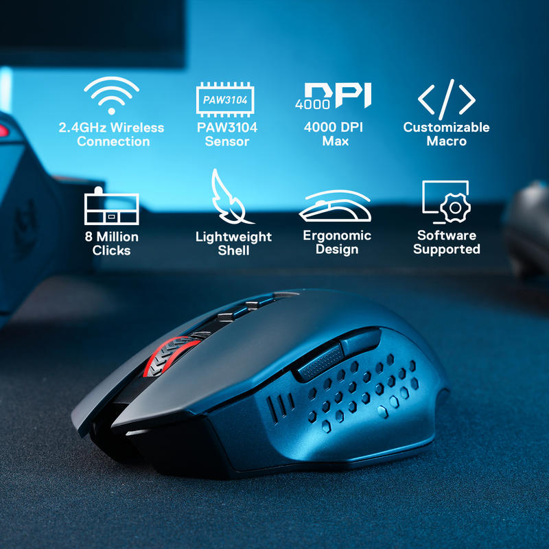 Souris de jeu sans fil Redrago - Gaming Keyboard Mouse And Headset Combo avis et prix