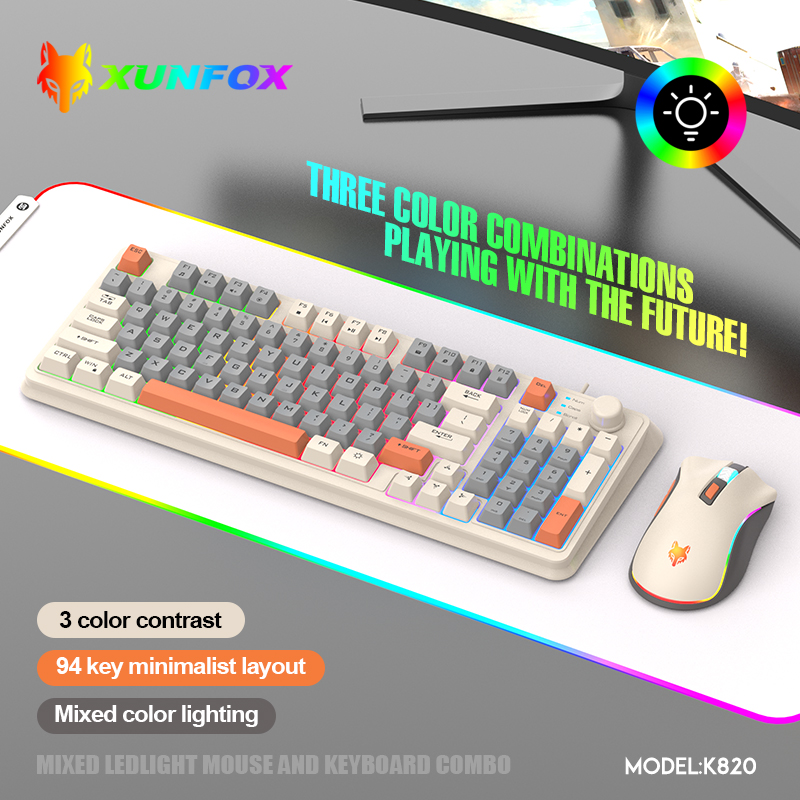 K820 USB filaire jeu clavier s - Gaming Keyboard Mouse And Headset Combo avis et prix