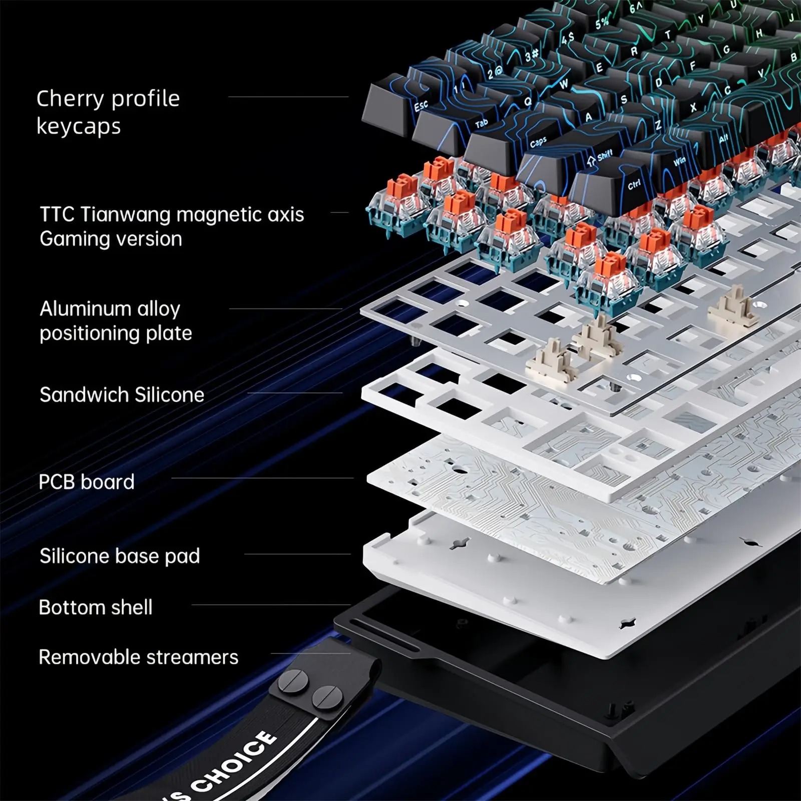 MCHOSE ACE 68 commutateur magn - Gaming Keyboard Hall Effect Switches avis et prix