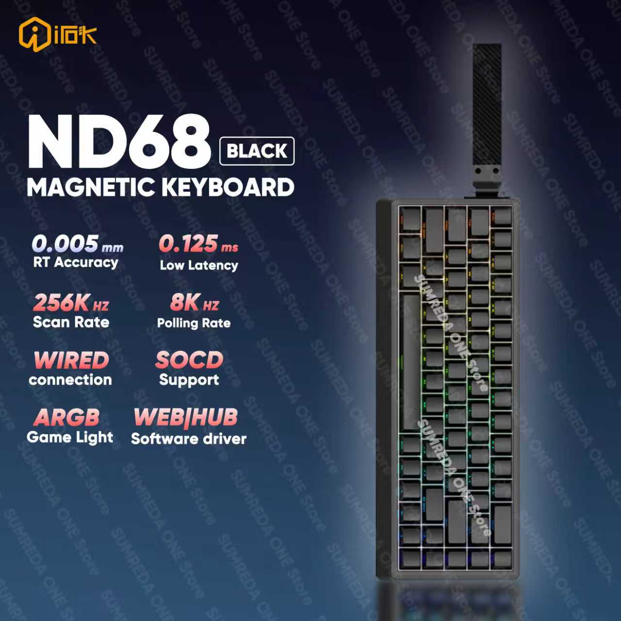 IROK ND68 ND68Pro effet Hall i - Gaming Keyboard Hall Effect Switches avis et prix